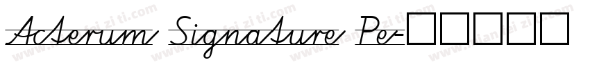 Acterum Signature Pe字体转换